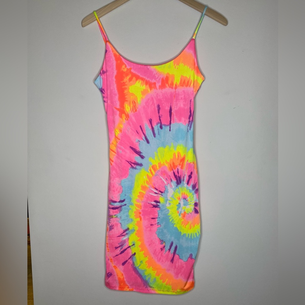 ONE BY ONE Tie Dye Mini Dress